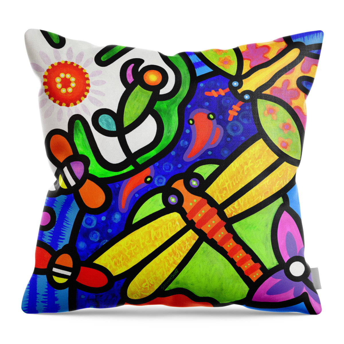Butterfly Throw Pillow featuring the painting Glen Lake by Steven Scott