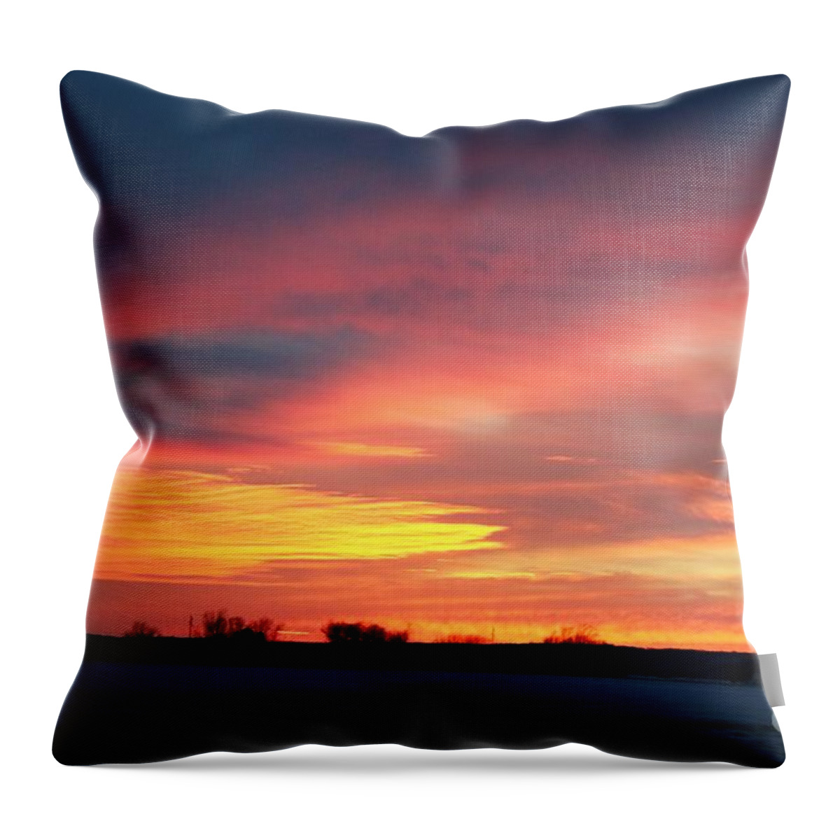 Glorious Sunset Throw Pillow featuring the photograph Glorious Sunset by Yumi Johnson
