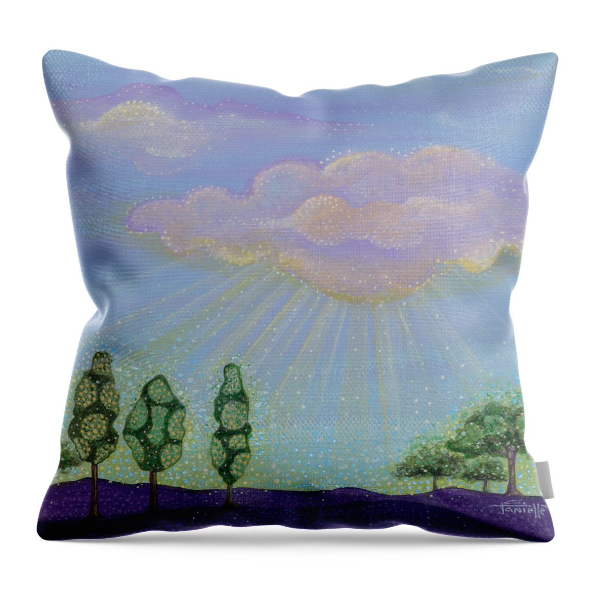 God's Grace Throw Pillow featuring the painting God's Grace by Tanielle Childers