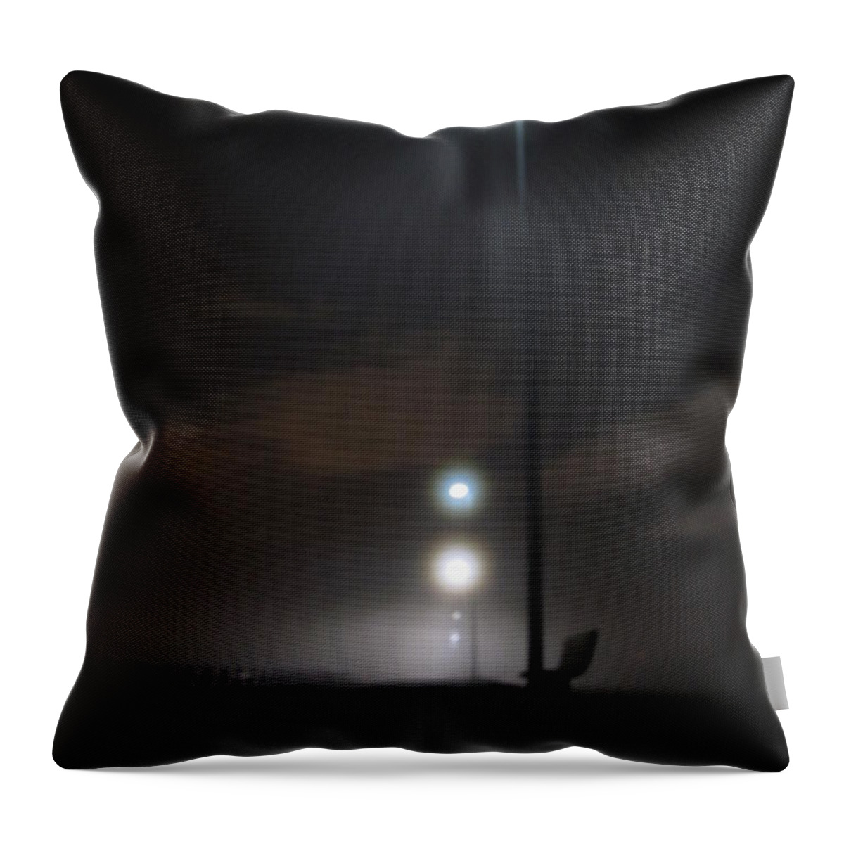 Fort Monroe Norfolk Throw Pillow featuring the photograph Gone to the Mist by Digital Art Cafe