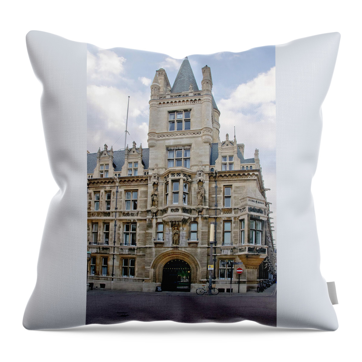 Gonville And Caius College Throw Pillow featuring the photograph Gonville and Caius College. Cambridge. by Elena Perelman