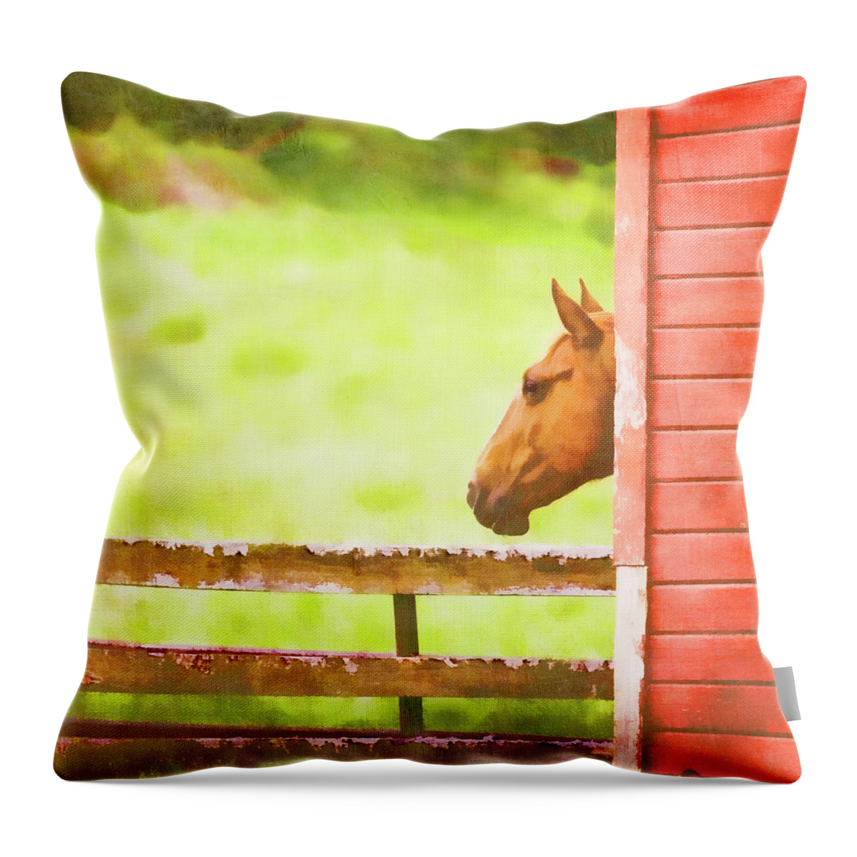 Horse Throw Pillow featuring the photograph Good Morning Sunshine by Carol Leigh