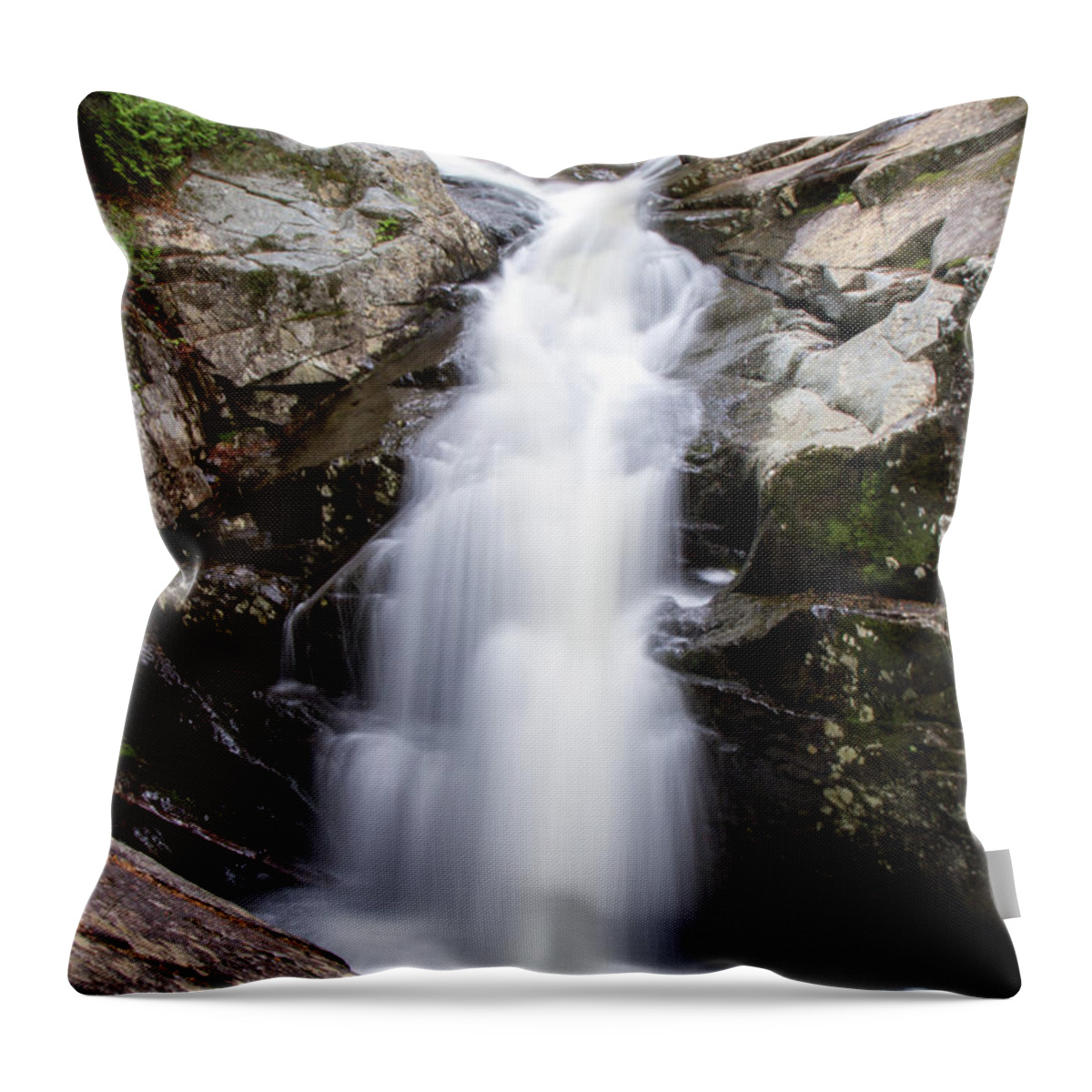 Rangeley Throw Pillow featuring the photograph Gorge Waterfall by Darryl Hendricks