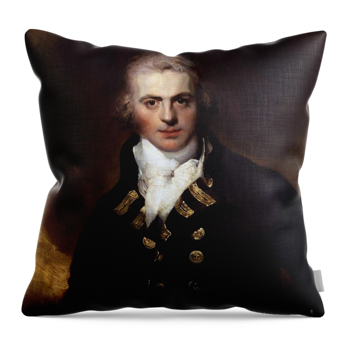 Sir Graham Moore Throw Pillow featuring the painting Graham Moore by MotionAge Designs
