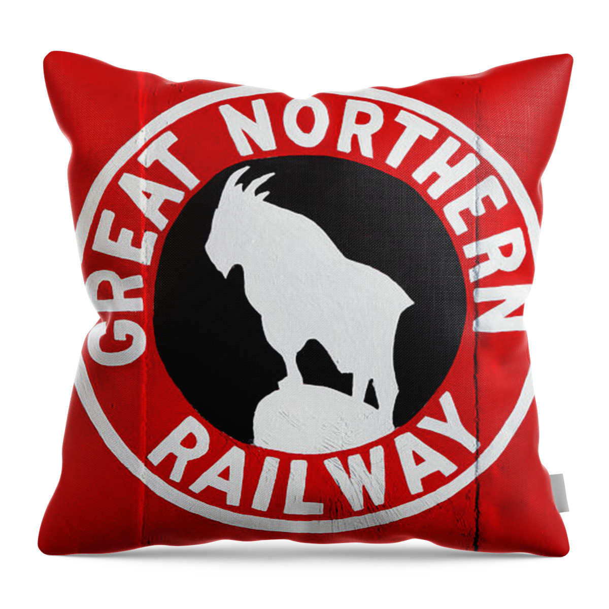 Caboose Throw Pillow featuring the photograph Great Northern Caboose by Todd Klassy