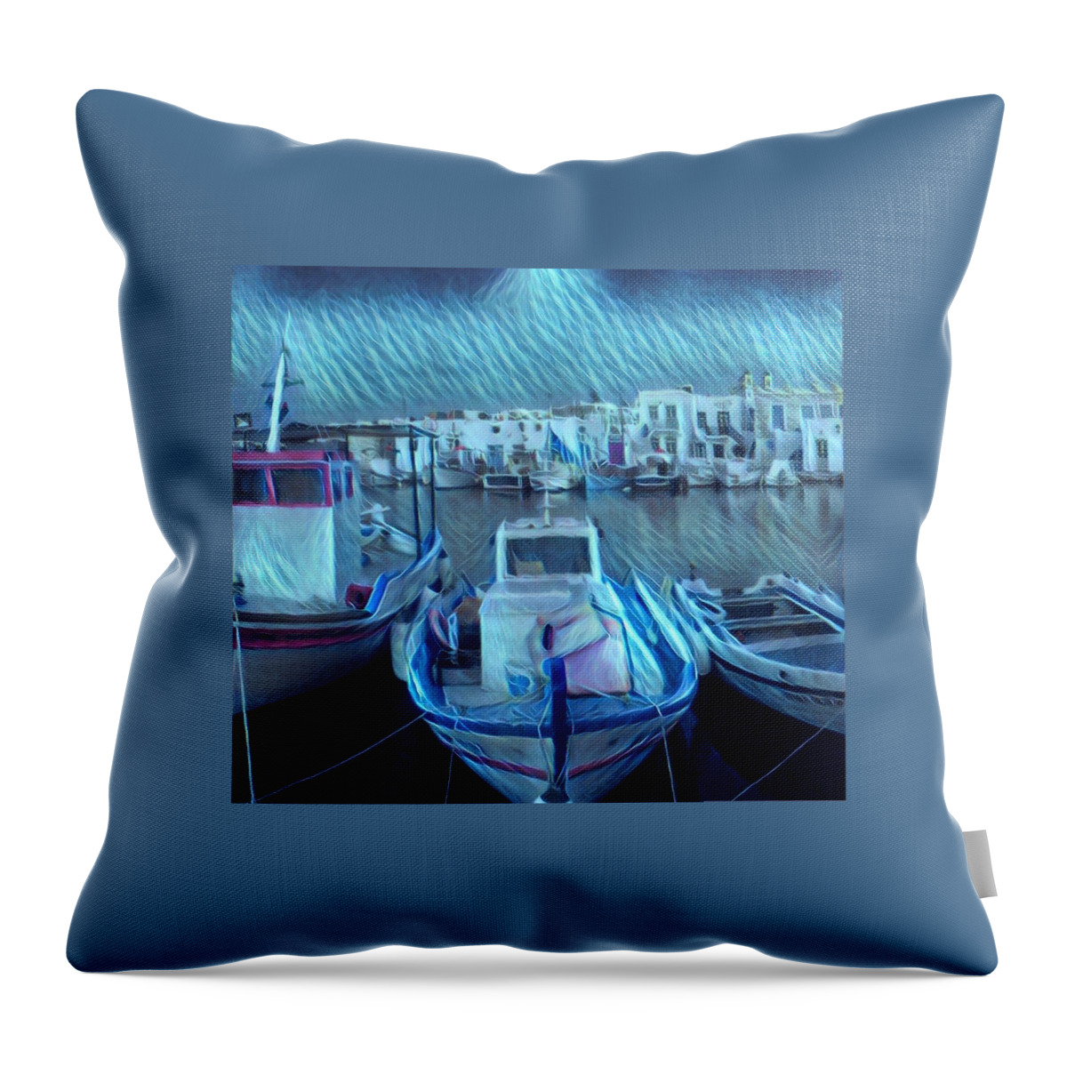 Colette Throw Pillow featuring the photograph Greek Island House by Colette V Hera Guggenheim