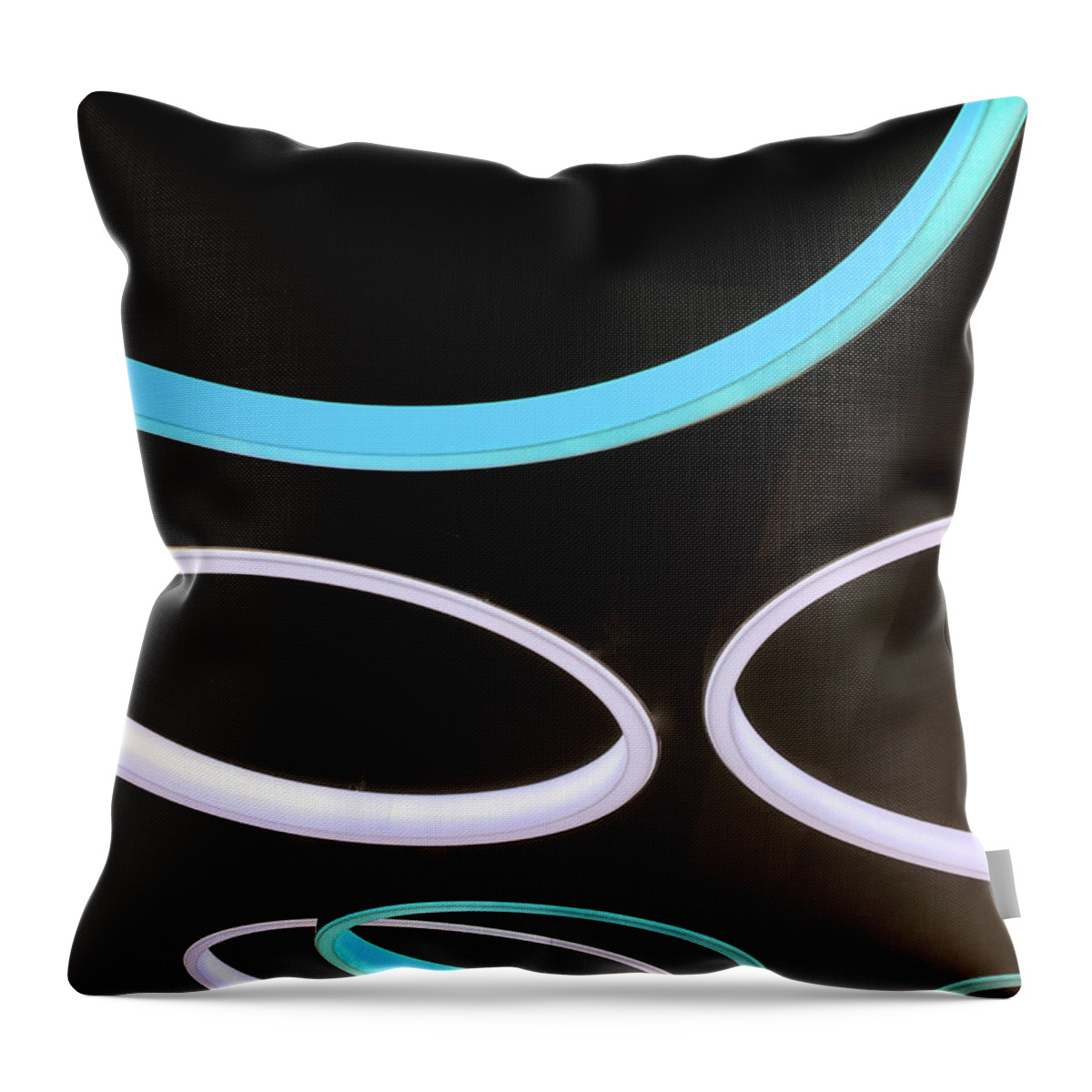 Abstract Throw Pillow featuring the photograph Halos on the Ceiling by Rick Locke - Out of the Corner of My Eye