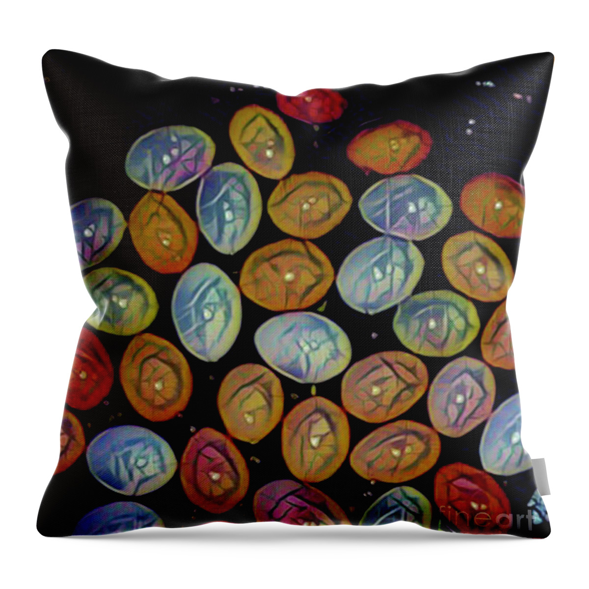 Eggs Throw Pillow featuring the digital art Happy Eggs by Jackie MacNair