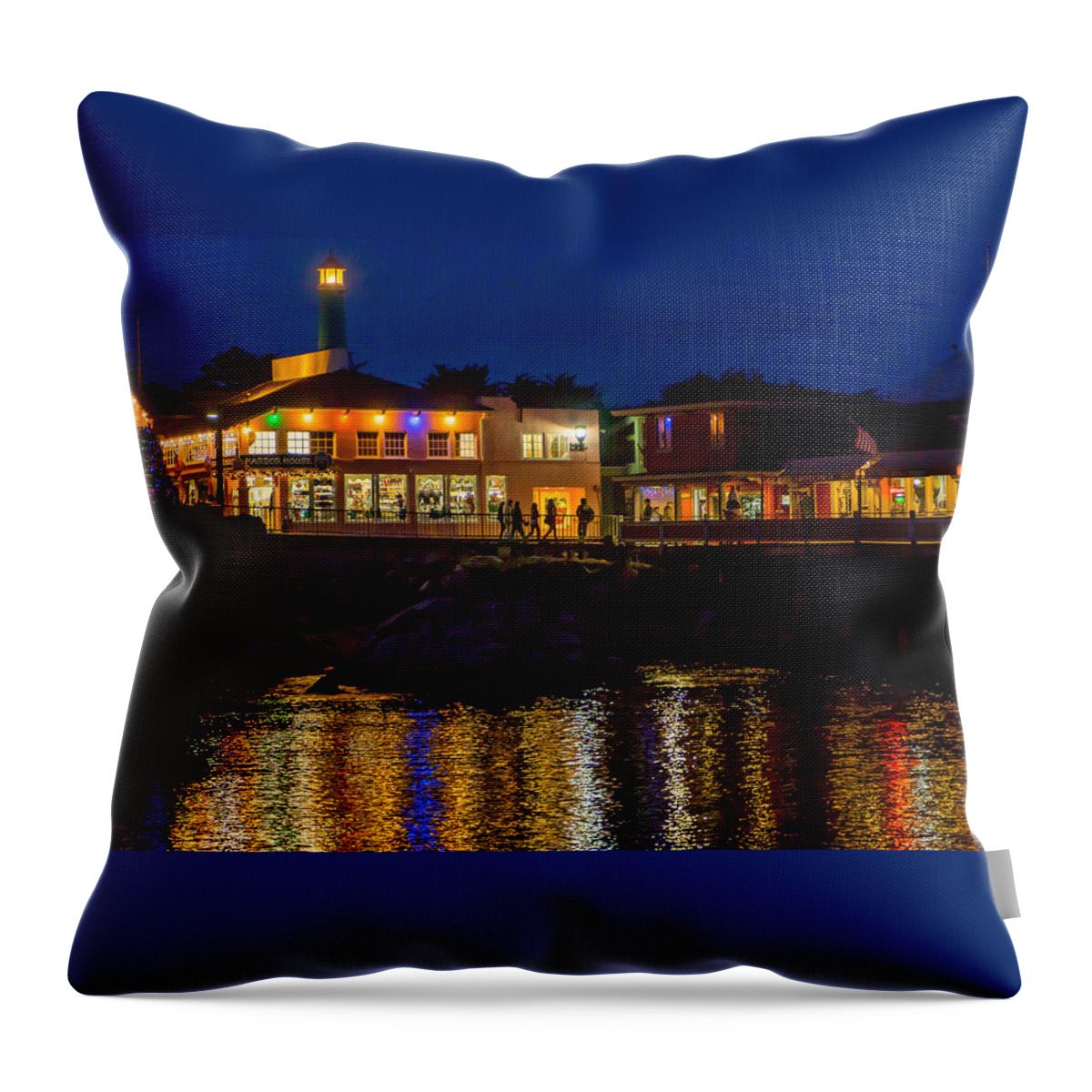 Monterey Throw Pillow featuring the photograph Harbor House by Derek Dean