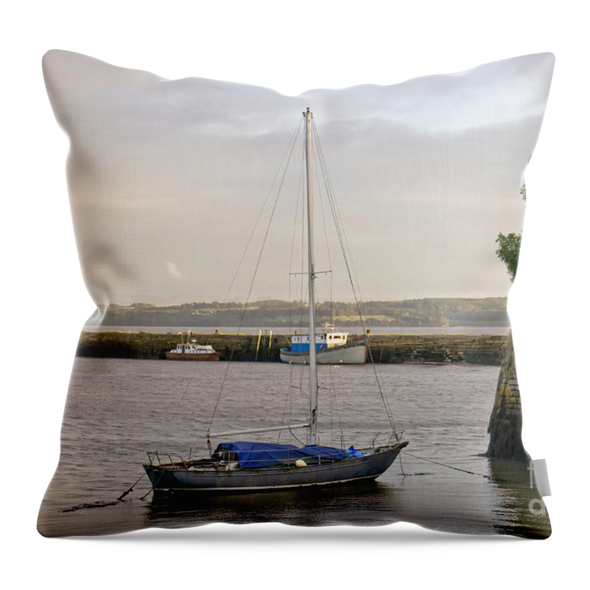 Haven Throw Pillow featuring the photograph Haven. Smooth water. by Elena Perelman