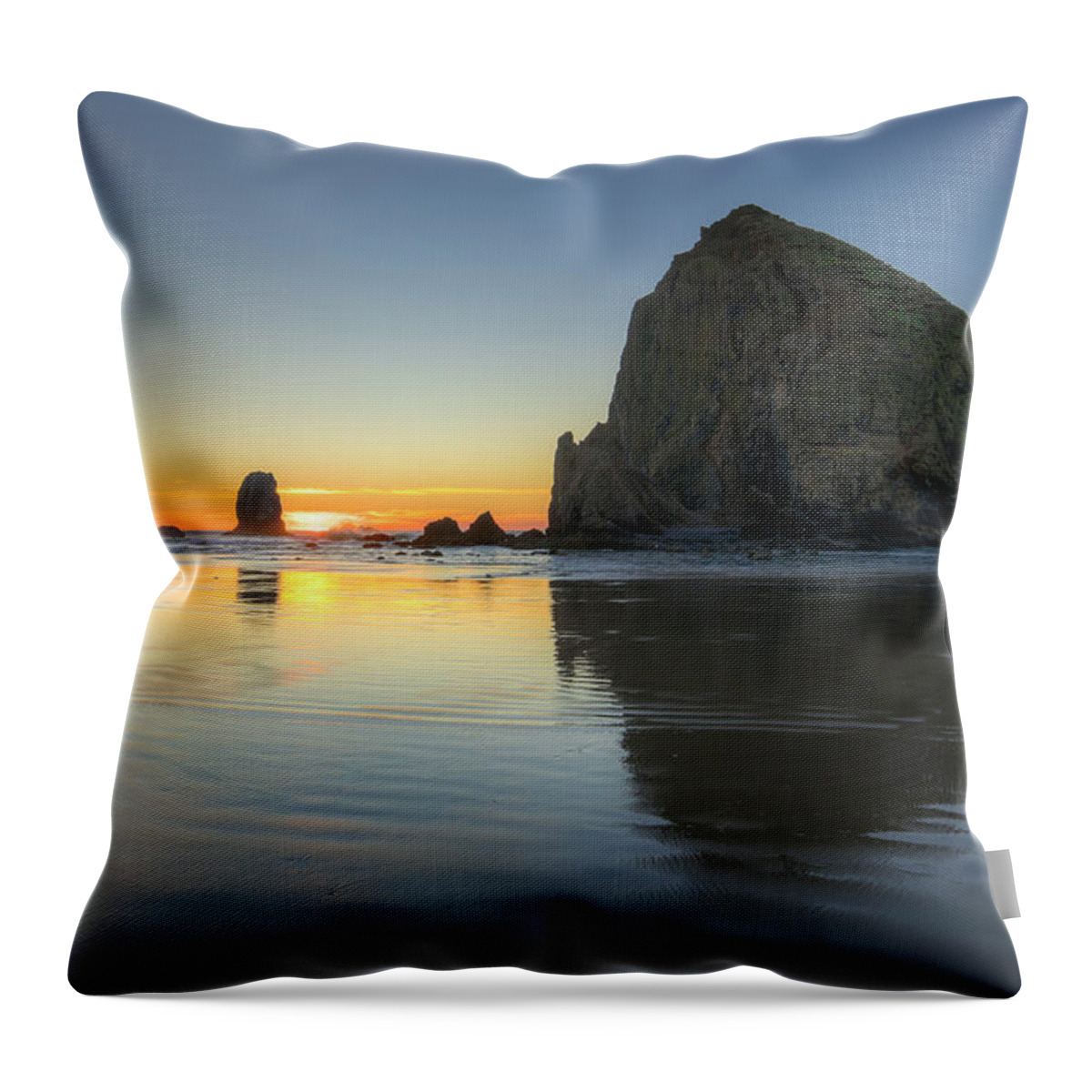 Haystack Throw Pillow featuring the photograph Haystack Reflection 0704 by Kristina Rinell