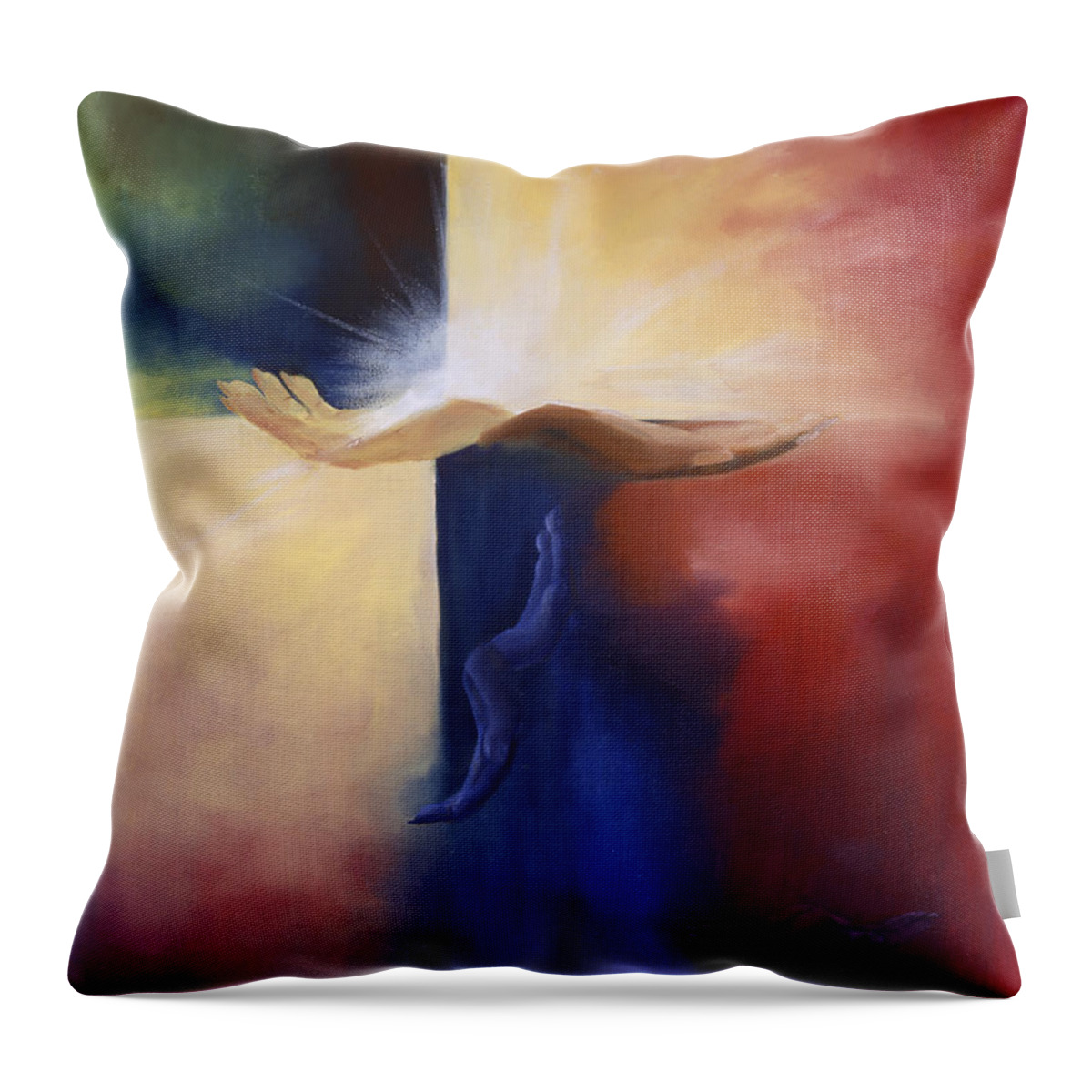 Christian Art Throw Pillow featuring the painting The Gift of Self by Maria Hunt