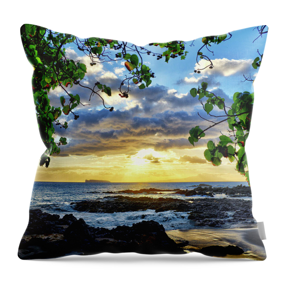Maui Throw Pillow featuring the photograph Heaven on Maui by Eddie Yerkish