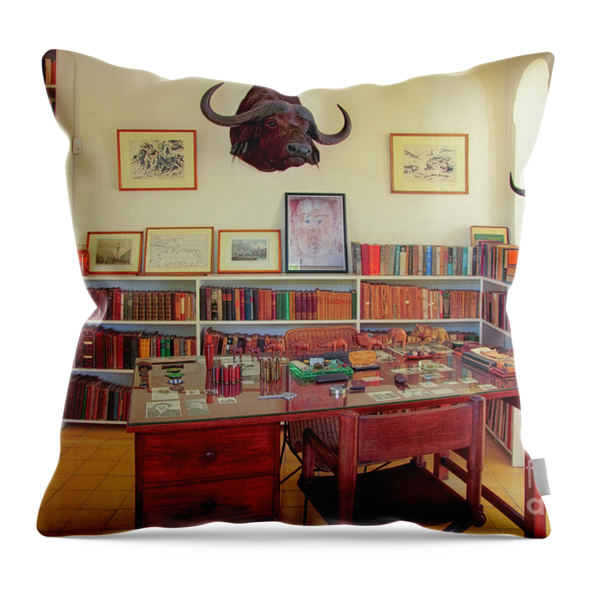 Tranquility Throw Pillow featuring the photograph Hemingways' Cuba House No. 2 by Craig J Satterlee