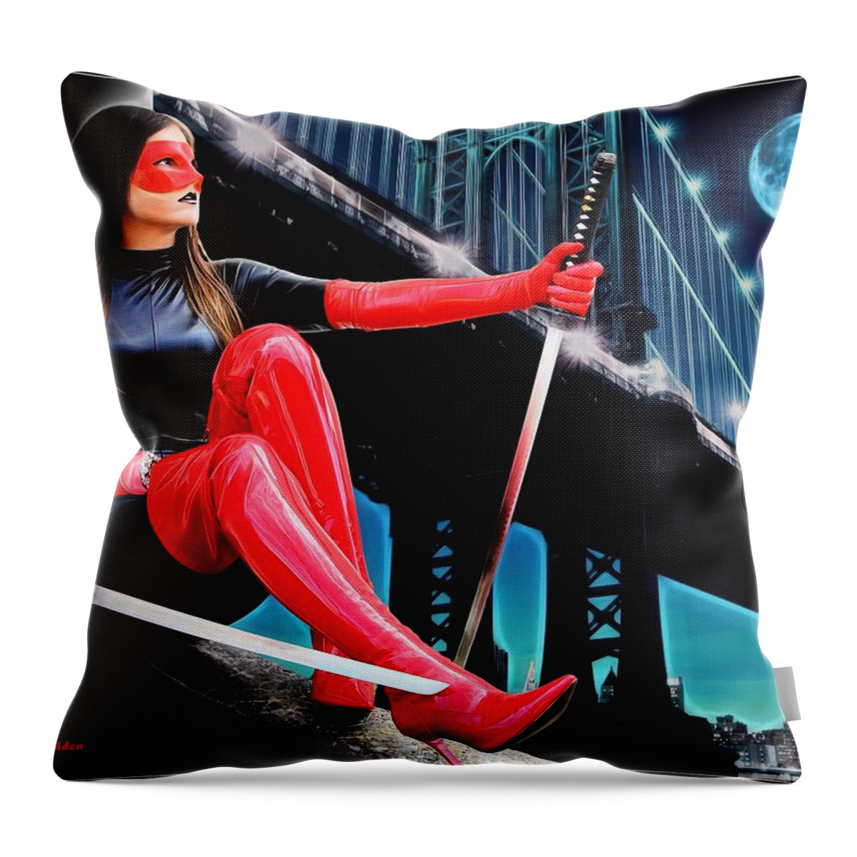 Fantasy Throw Pillow featuring the painting Hero At Rest by Jon Volden