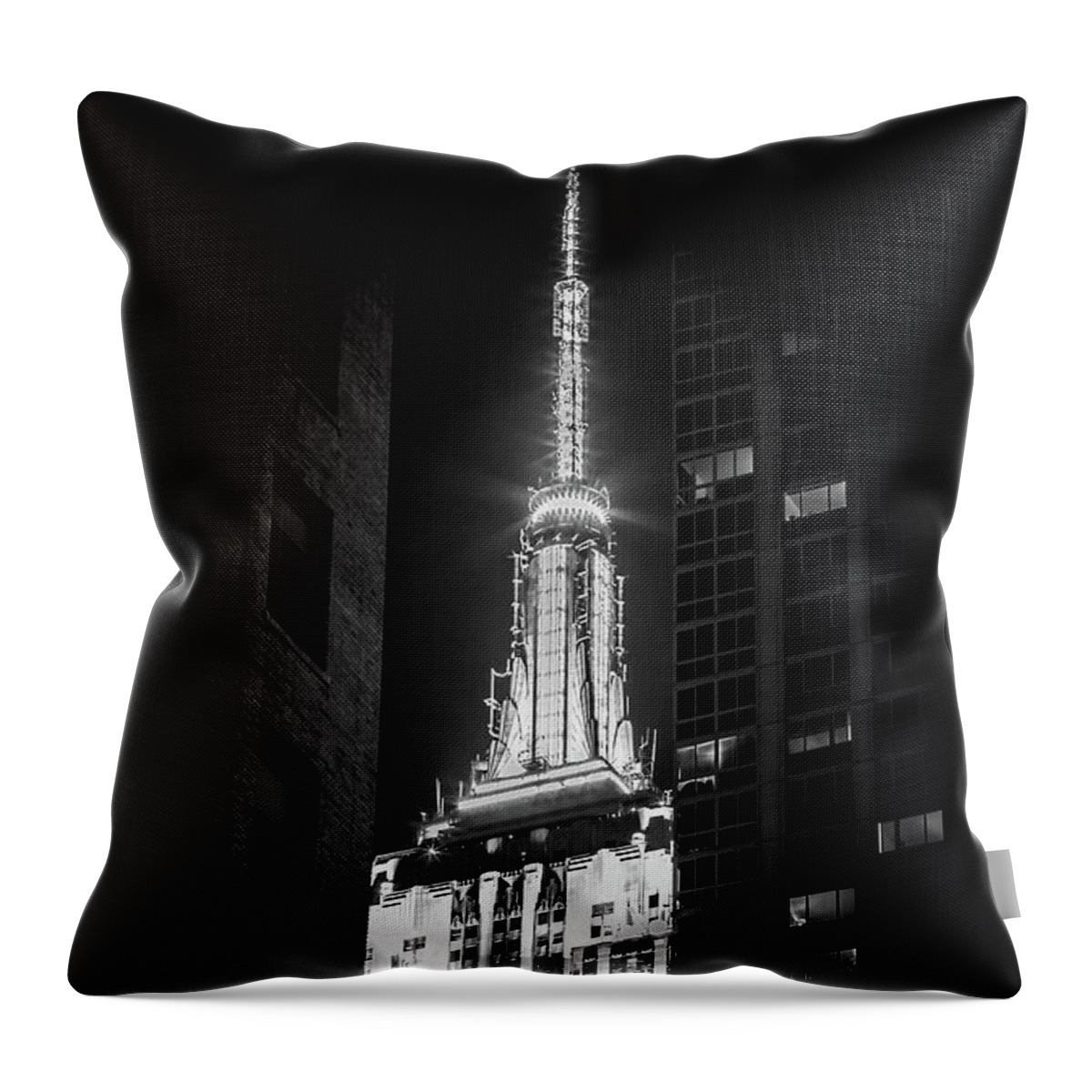 Empire State Building Throw Pillow featuring the photograph Hidden Gem by Az Jackson
