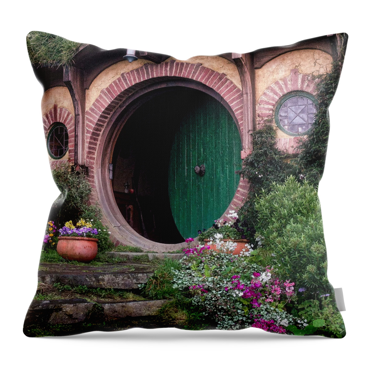 Photograph Throw Pillow featuring the photograph Hobbit House by Richard Gehlbach