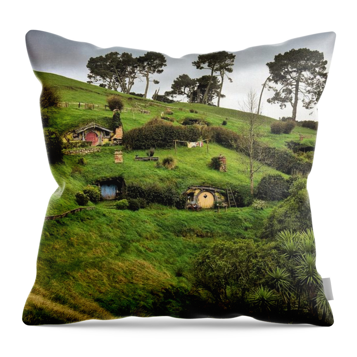 Photograph Throw Pillow featuring the photograph Hobbit Valley by Richard Gehlbach