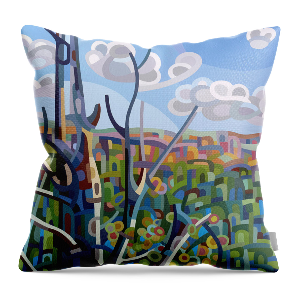 Fine Art Throw Pillow featuring the painting Hockley Valley by Mandy Budan