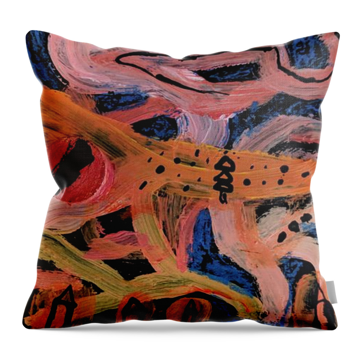  Throw Pillow featuring the painting Holiday Land by Abigail White