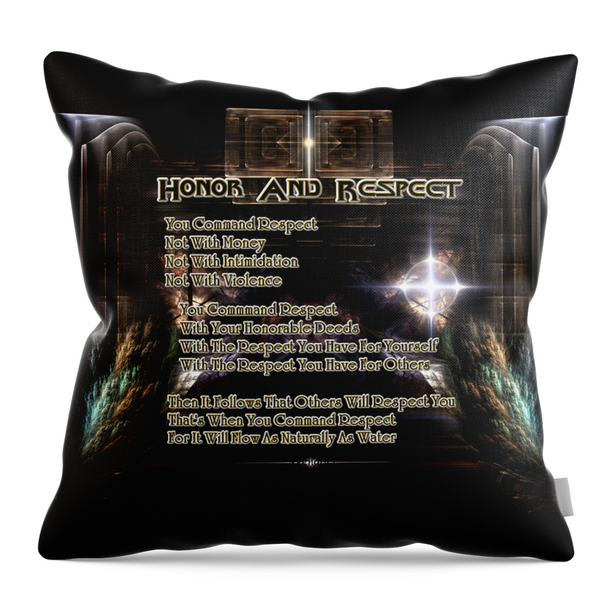 Honor Throw Pillow featuring the digital art Honor And Respect by Rolando Burbon