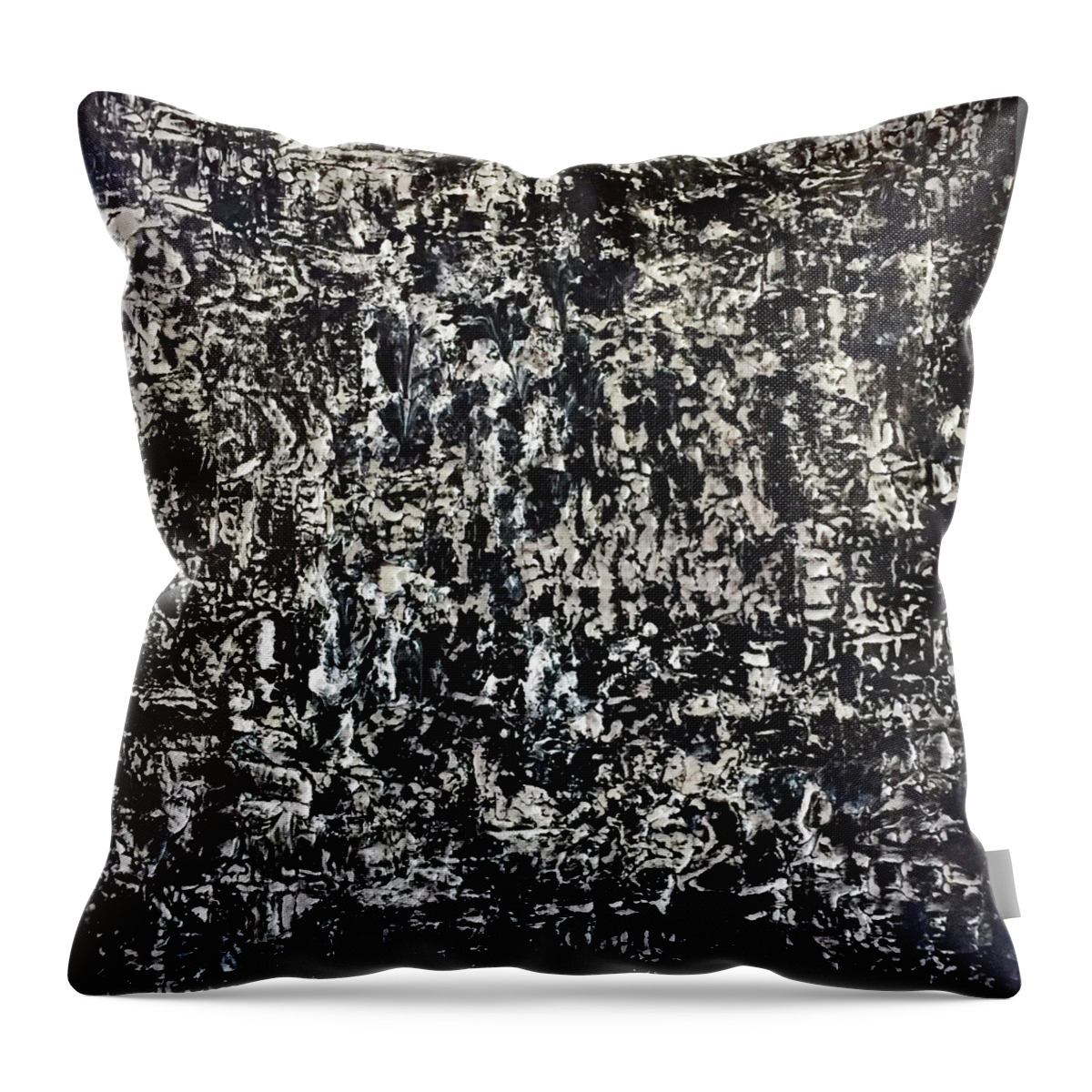 Abstract Throw Pillow featuring the painting How to cover up a big mistake by Dennis Ellman