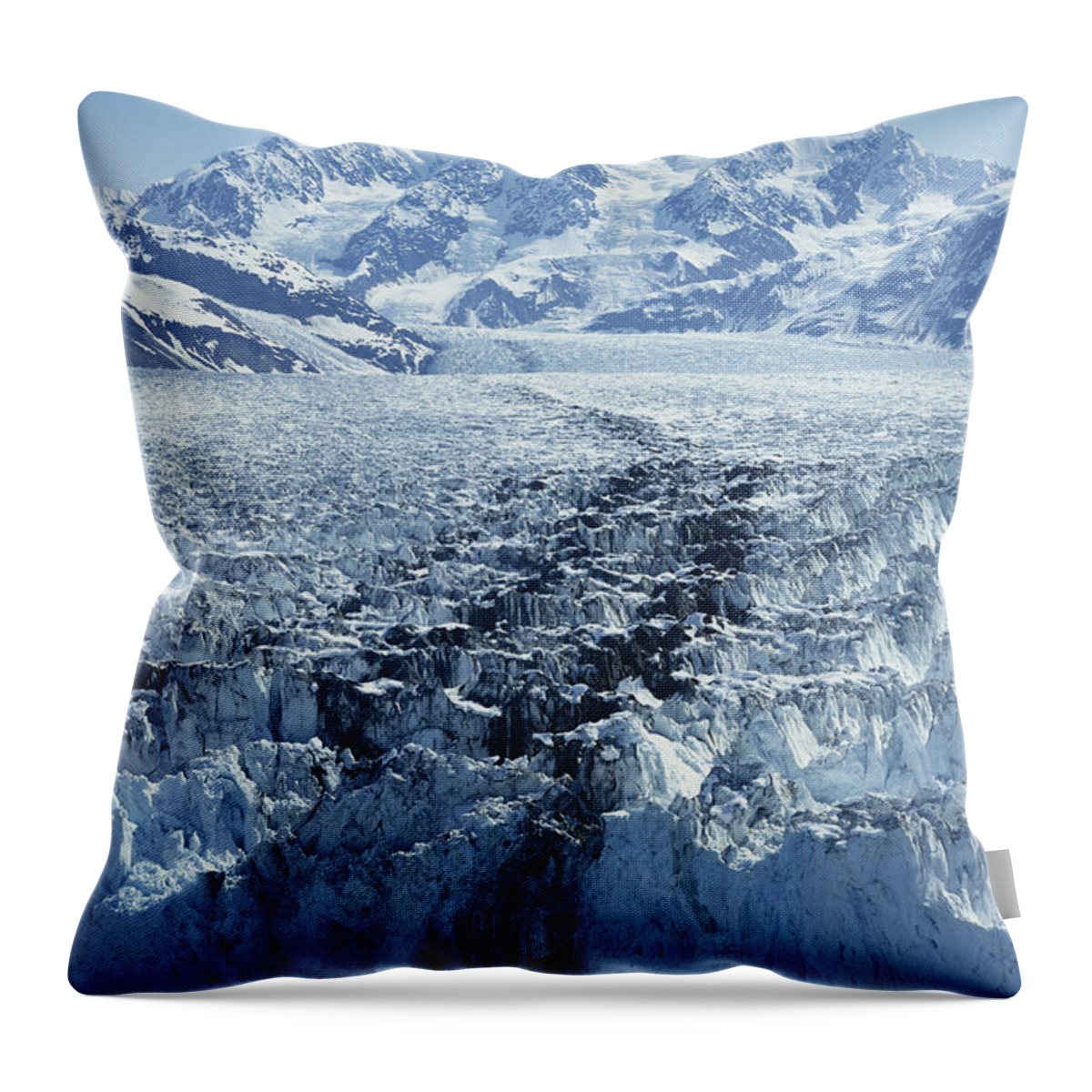 Glacier Throw Pillow featuring the photograph Hubbard Glacier by Joseph Rychetnik
