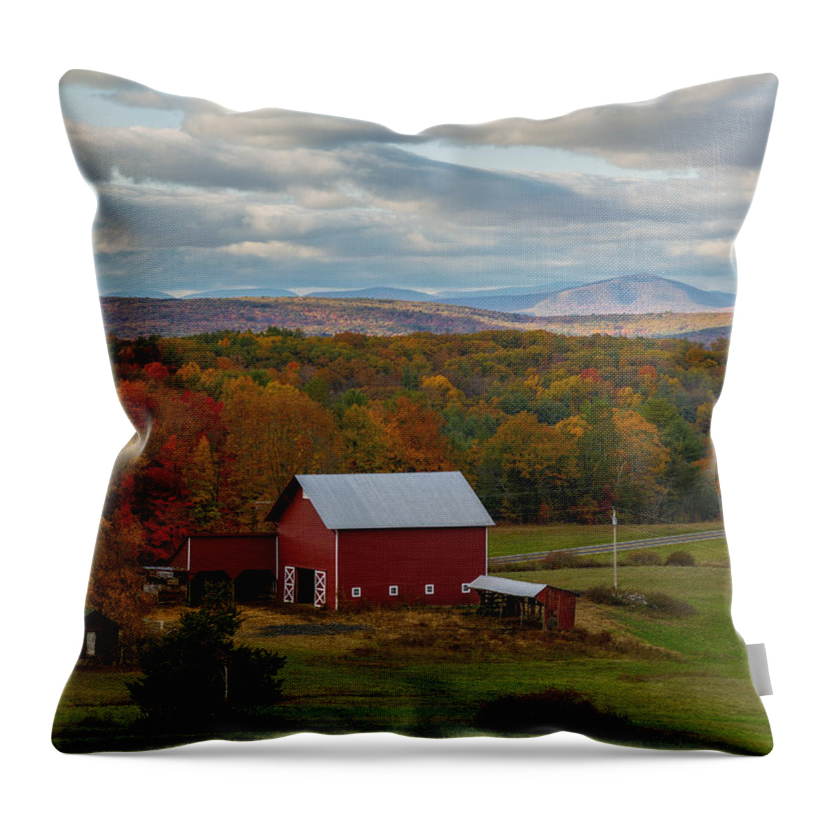 Autumn Throw Pillow featuring the photograph Hudson Valley NY Fall Colors by Susan Candelario
