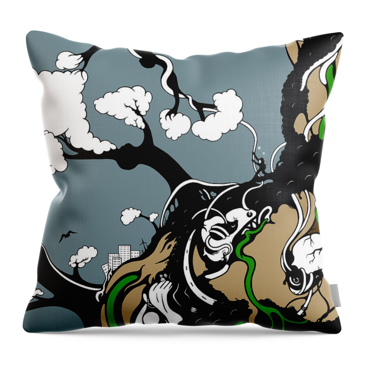 Female Throw Pillow featuring the digital art Humanity Rising by Craig Tilley