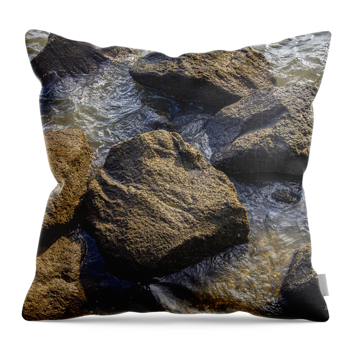 2d Throw Pillow featuring the photograph I Am A Rock by Brian Wallace