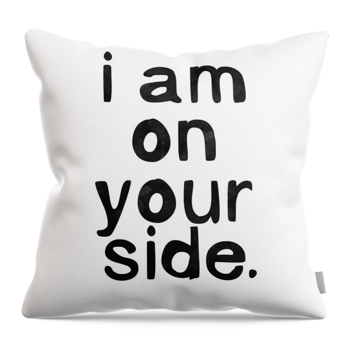 Support Throw Pillow featuring the painting I Am On Your Side- Art by Linda Woods by Linda Woods