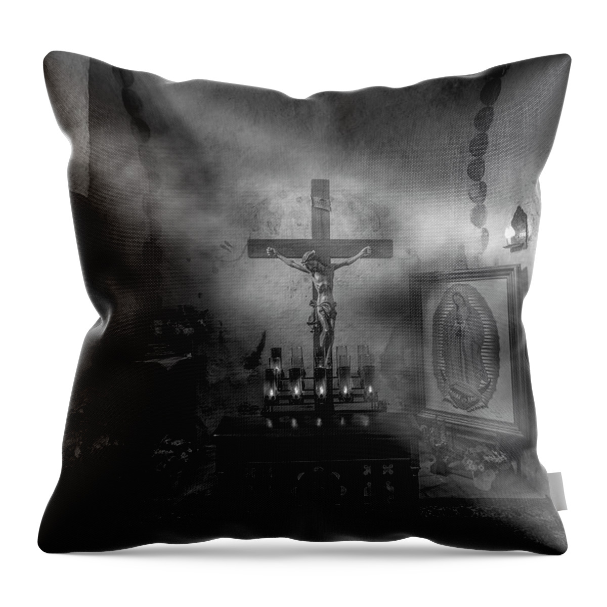 Jesus Throw Pillow featuring the photograph I Am The Light of the World by David Morefield