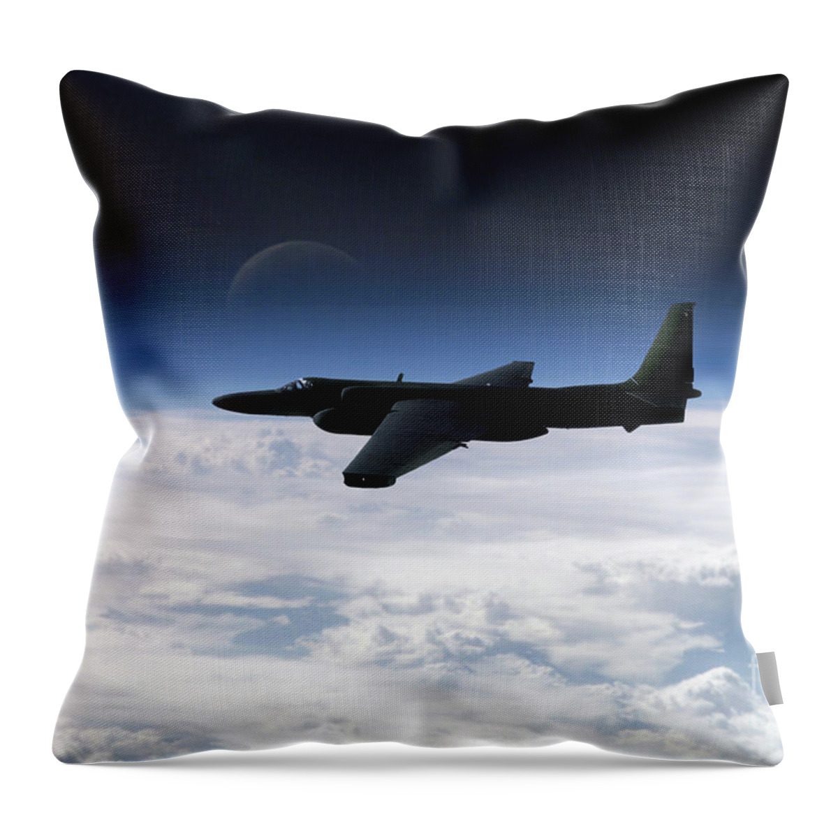 U-2 Throw Pillow featuring the digital art I Spy - U2 by Airpower Art