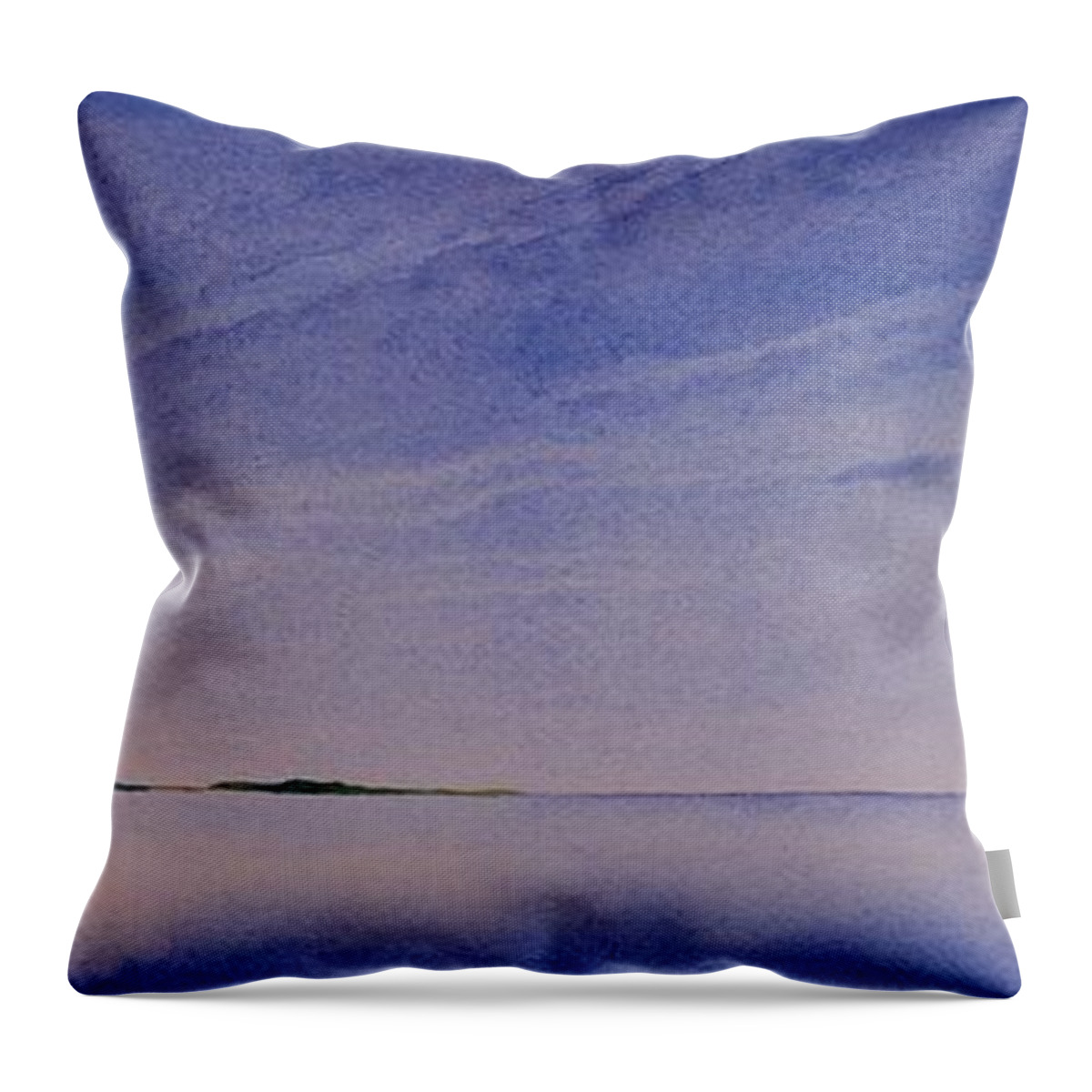 Landscape Throw Pillow featuring the painting Ice Lake by Ruth Kamenev