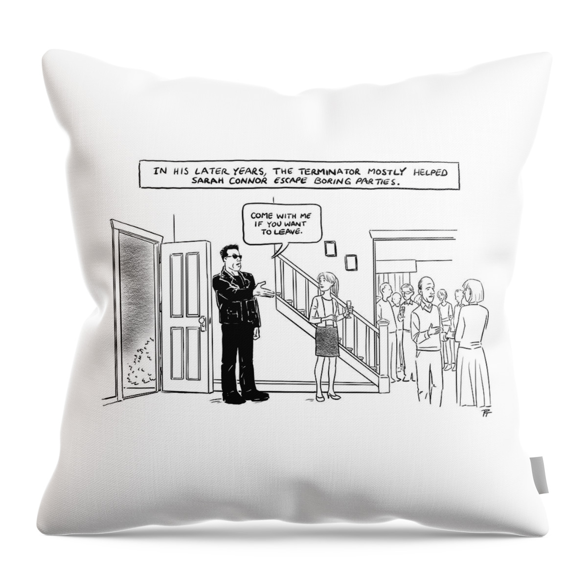 In His Later Years Throw Pillow
