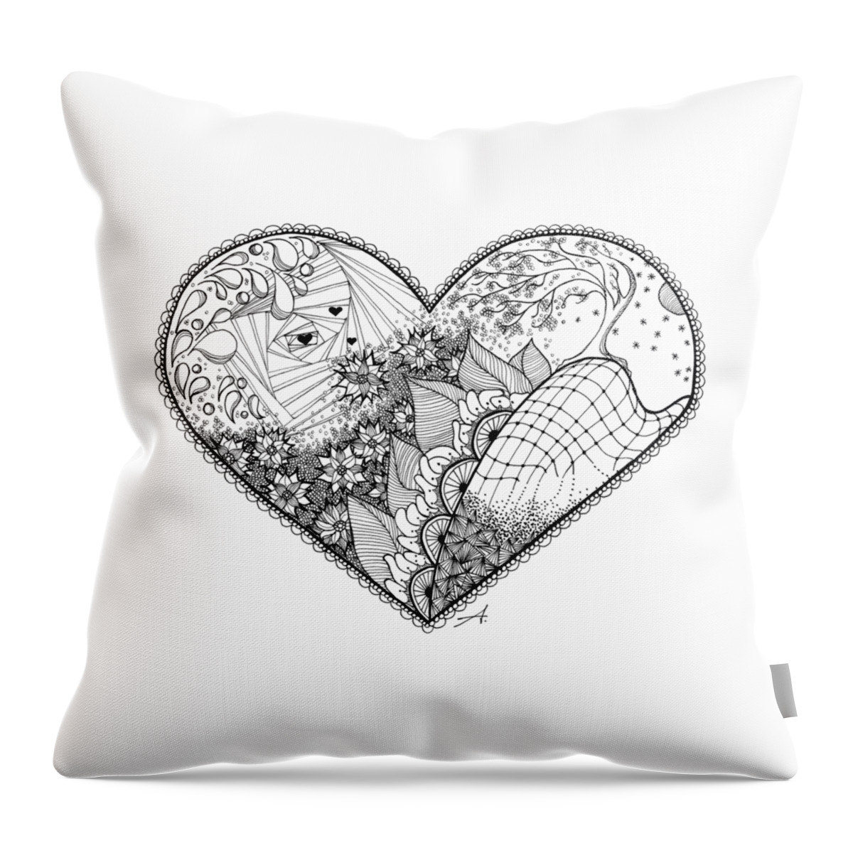 Drawing Throw Pillow featuring the drawing In Motion by Ana V Ramirez
