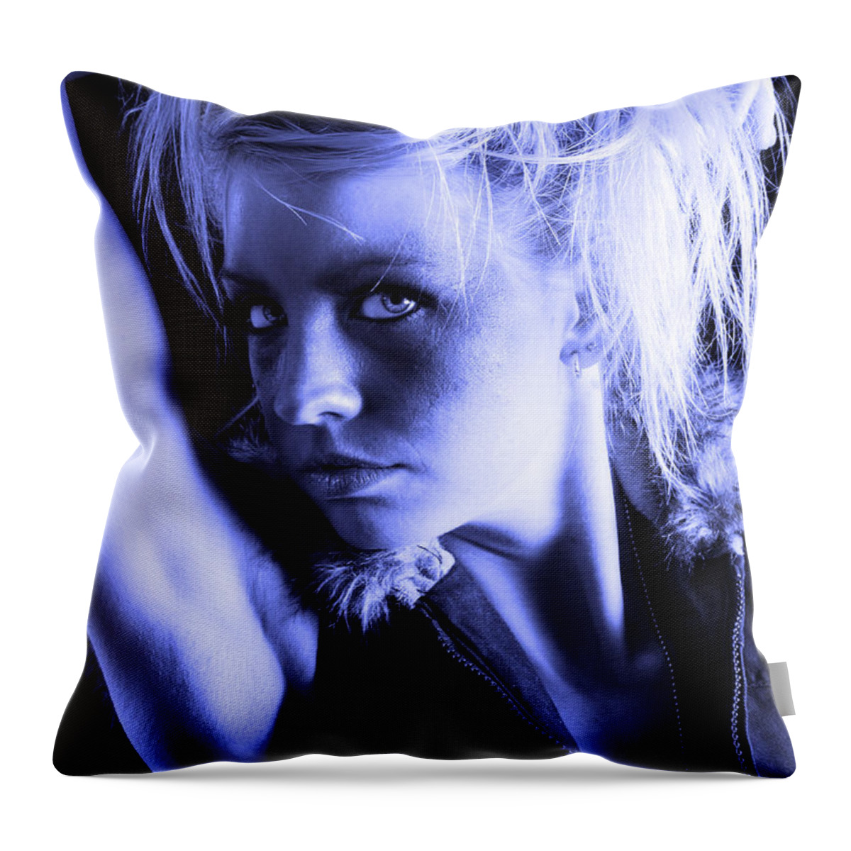 Artistic Photographs Throw Pillow featuring the photograph In the Blue by Robert WK Clark