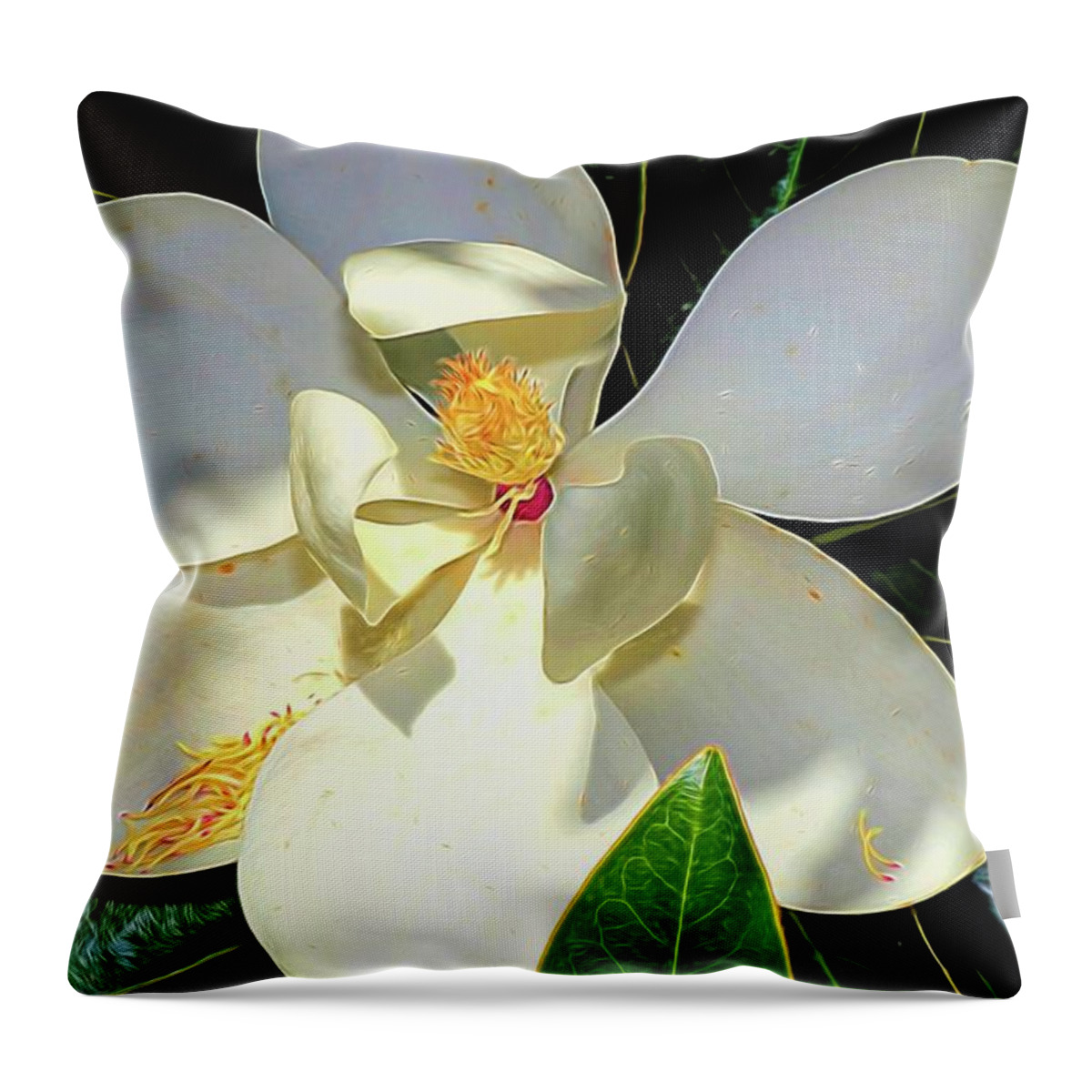 Flower Photography Throw Pillow featuring the photograph In the Shade by Diana Mary Sharpton