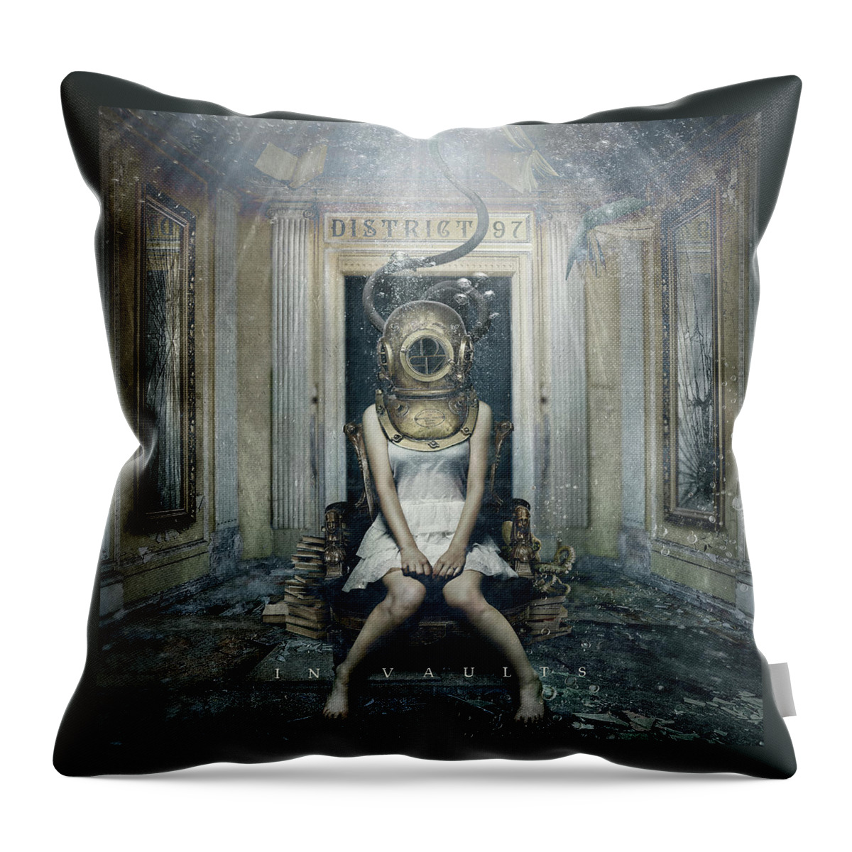  Throw Pillow featuring the digital art In Vaults by District 97