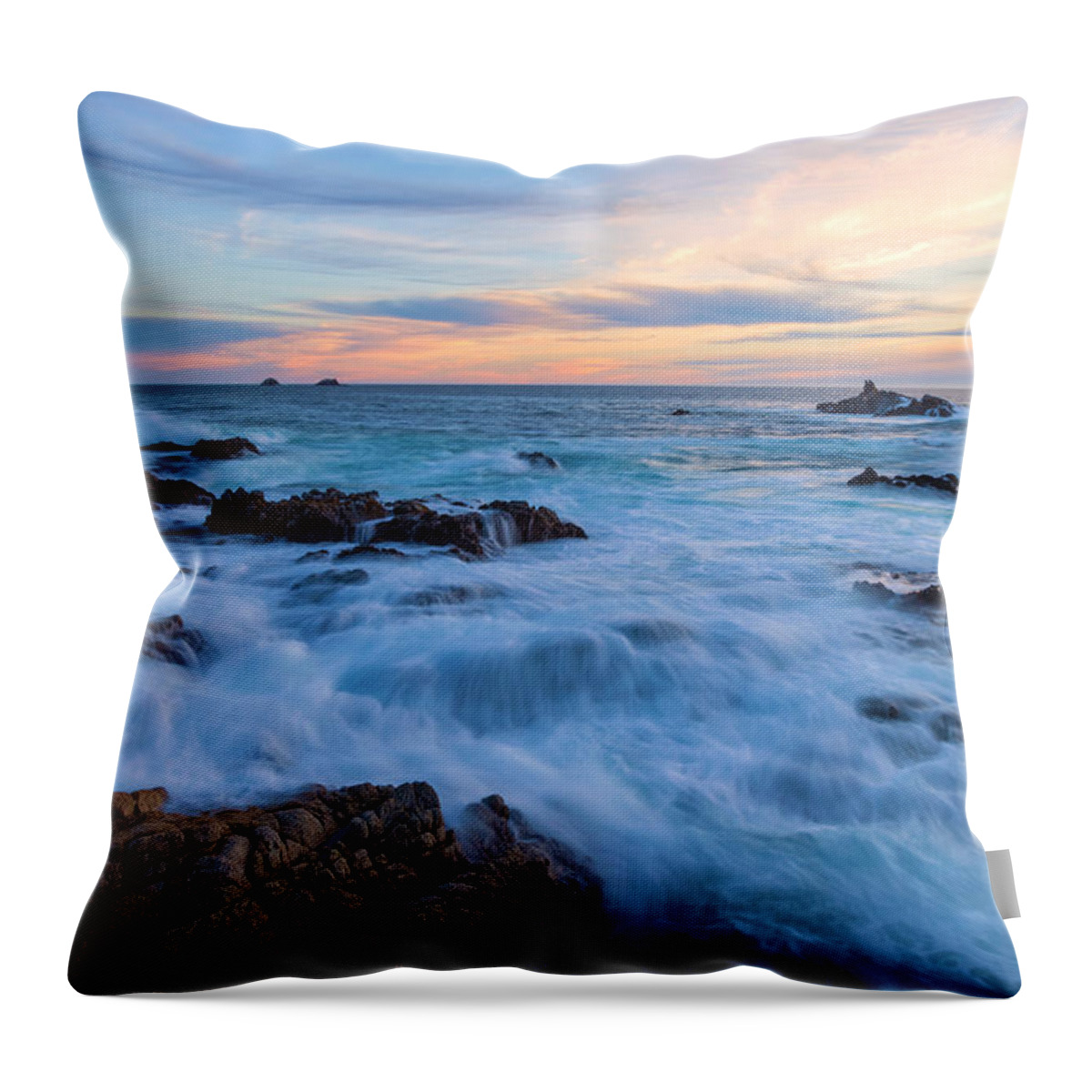 American Landscapes Throw Pillow featuring the photograph Incoming Waves by Jonathan Nguyen