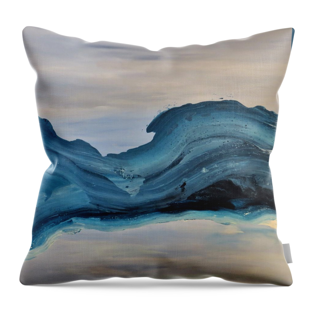 Abstract Throw Pillow featuring the painting Inertia by Soraya Silvestri