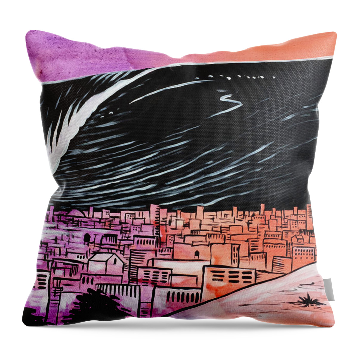 Beach Throw Pillow featuring the painting Inescapable Love by Nathan Rhoads