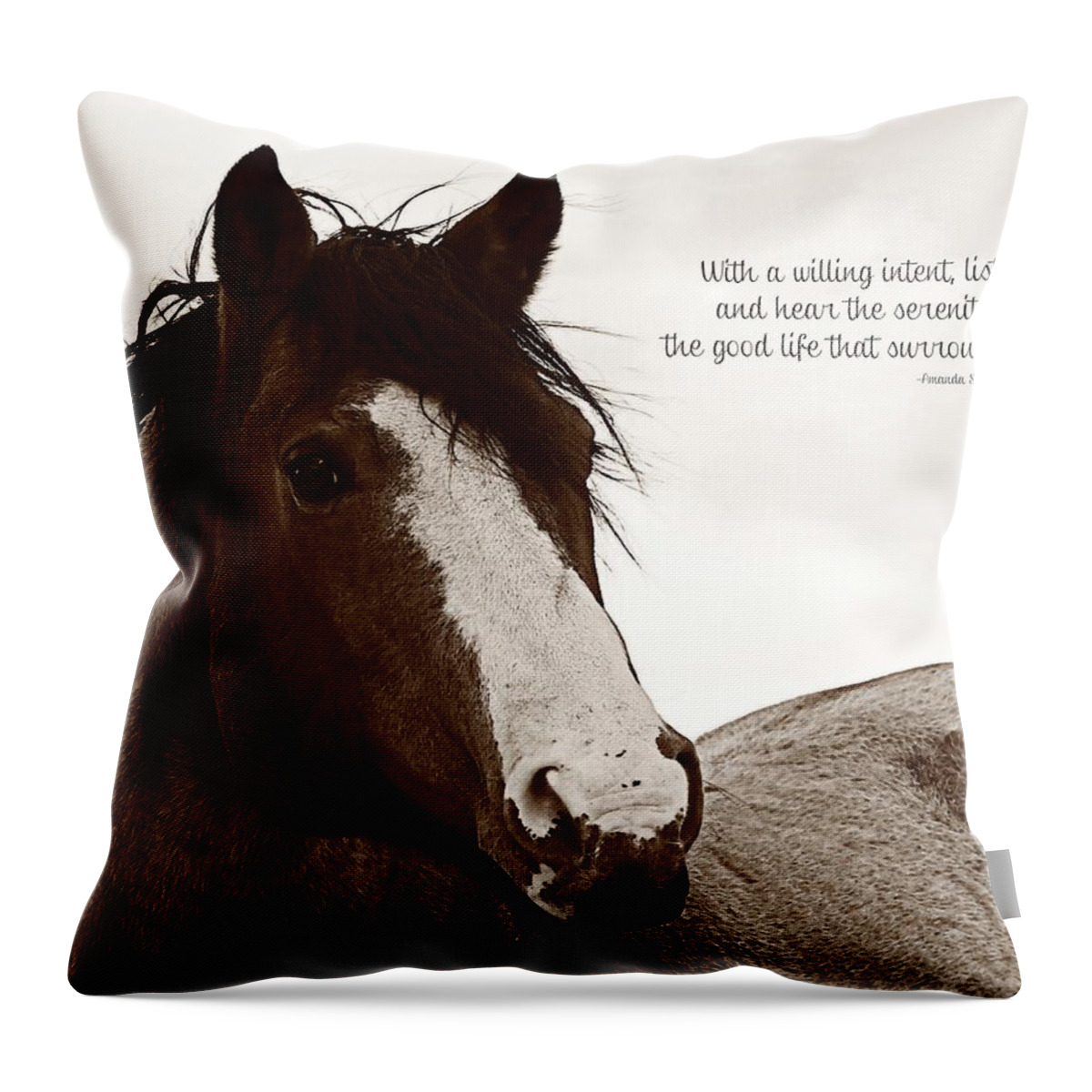 Inspirational Throw Pillow featuring the photograph Inquisition Eyes and Ears by Amanda Smith