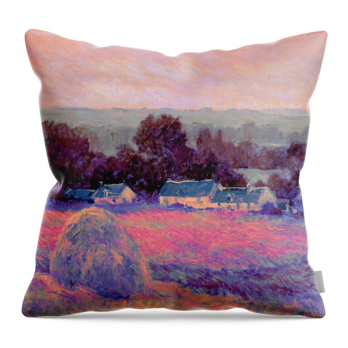 Post Modern Art Throw Pillow featuring the digital art Inv Blend 10 Monet by David Bridburg