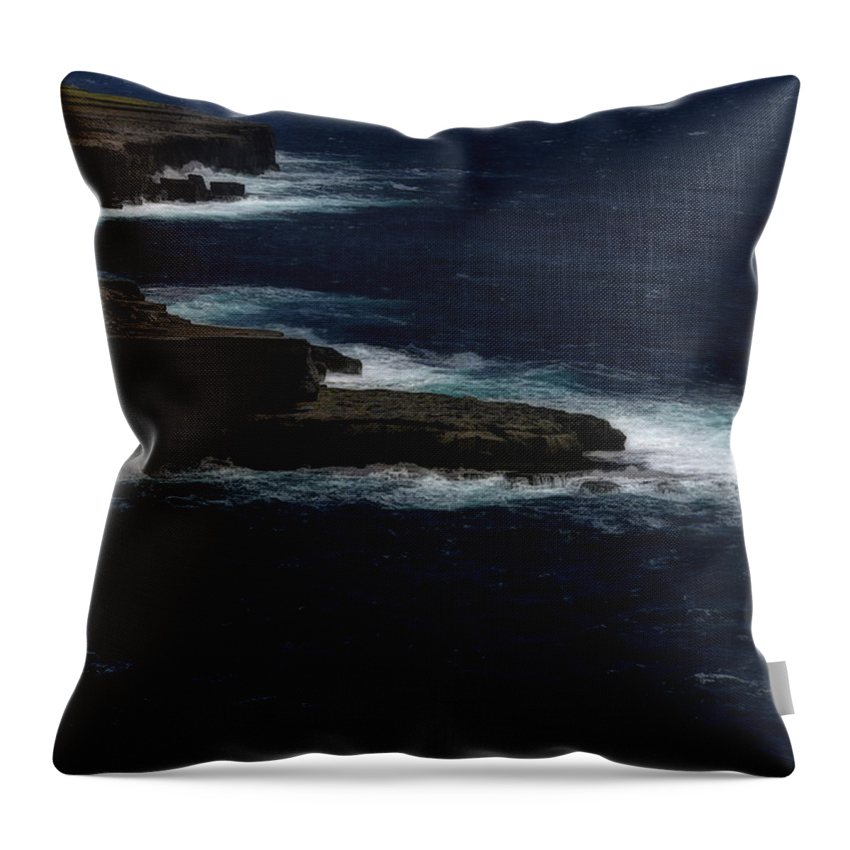 Irlanda Throw Pillow featuring the photograph IRELAND INISHMORE Aran island coastal landscape by Enrico Pelos