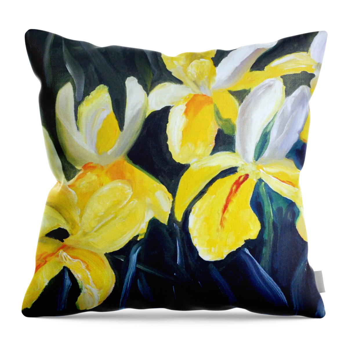 Irisis Throw Pillow featuring the painting Irisis by Phil Burton