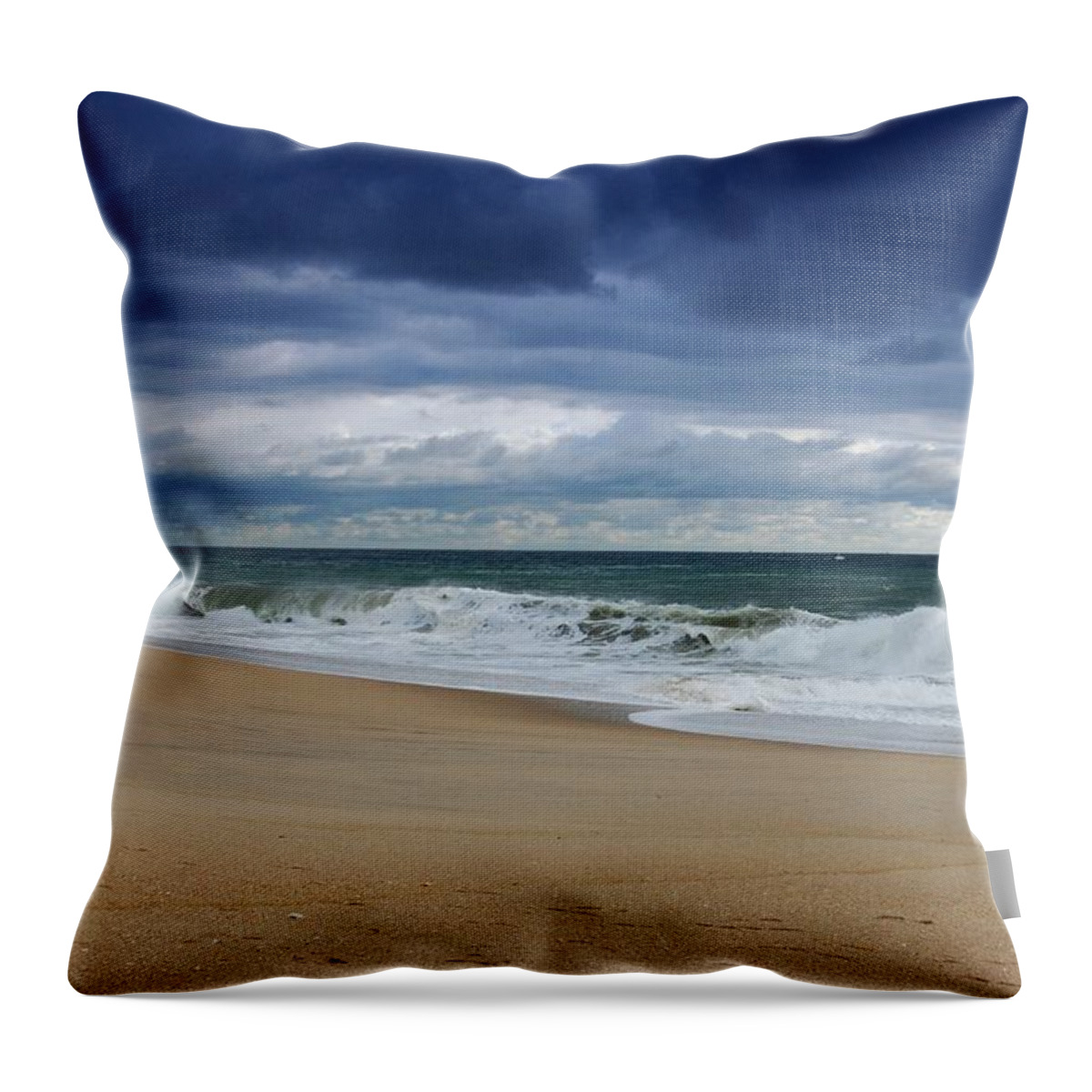 Jersey Shore Beaches Throw Pillow featuring the photograph Its Alright - Jersey Shore by Angie Tirado