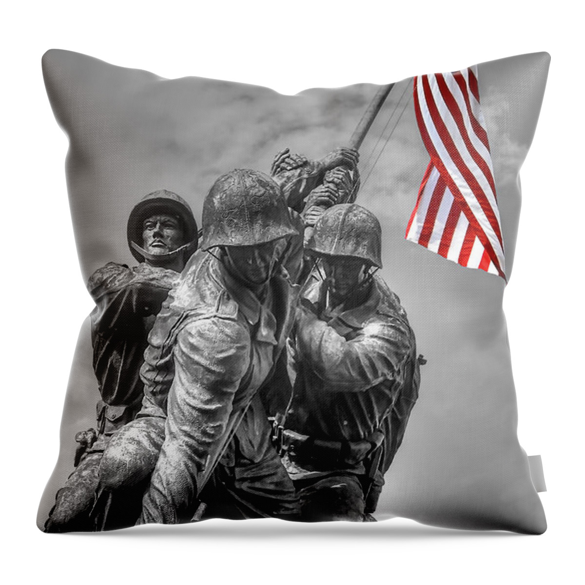 Iwo Jima Throw Pillow featuring the photograph Iwo Jima by Peter Kennett