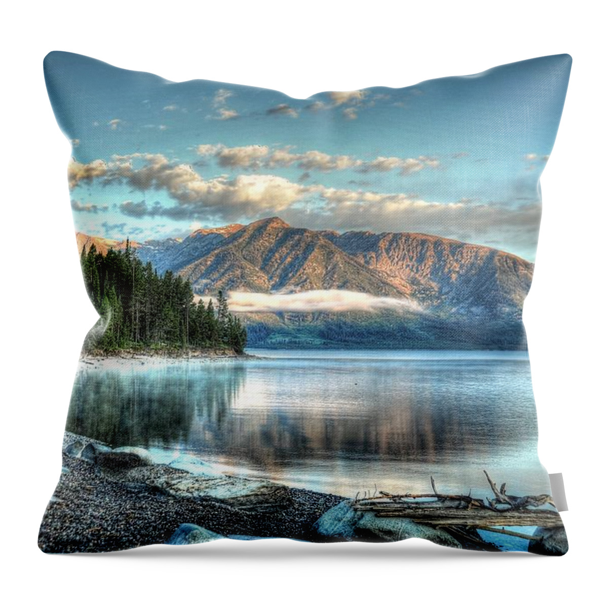 Photograph Throw Pillow featuring the photograph Jackson Lake by Richard Gehlbach