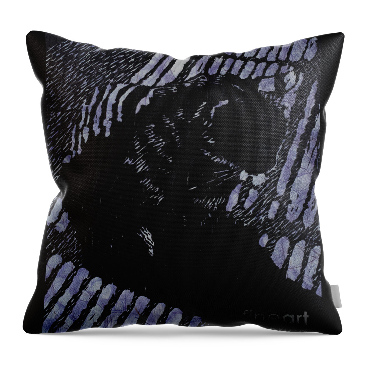 Lavender Throw Pillow featuring the mixed media Jazz by Jackie MacNair